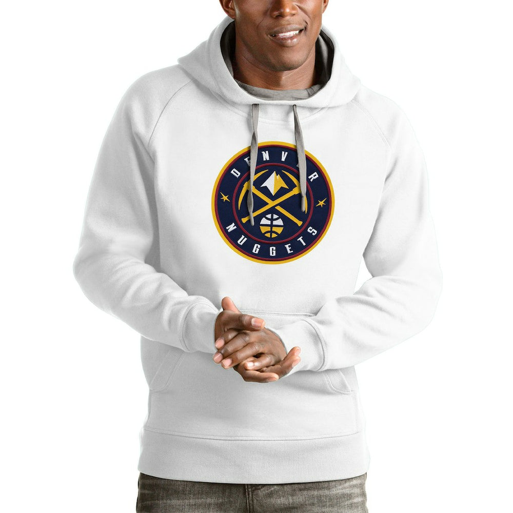 Denver Nuggets Antigua Logo Victory Pullover Hoodie sale