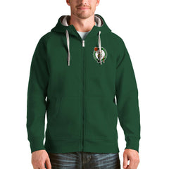 Boston Celtics Antigua Logo Victory Full-Zip Hoodie