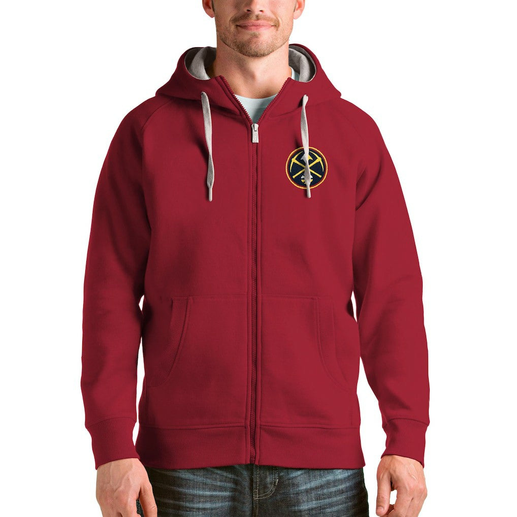 Denver Nuggets Antigua Logo Victory Full-Zip Hoodie sale