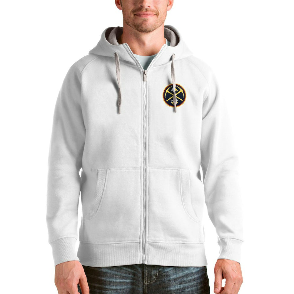Denver Nuggets Antigua Logo Victory Full-Zip Hoodie sale