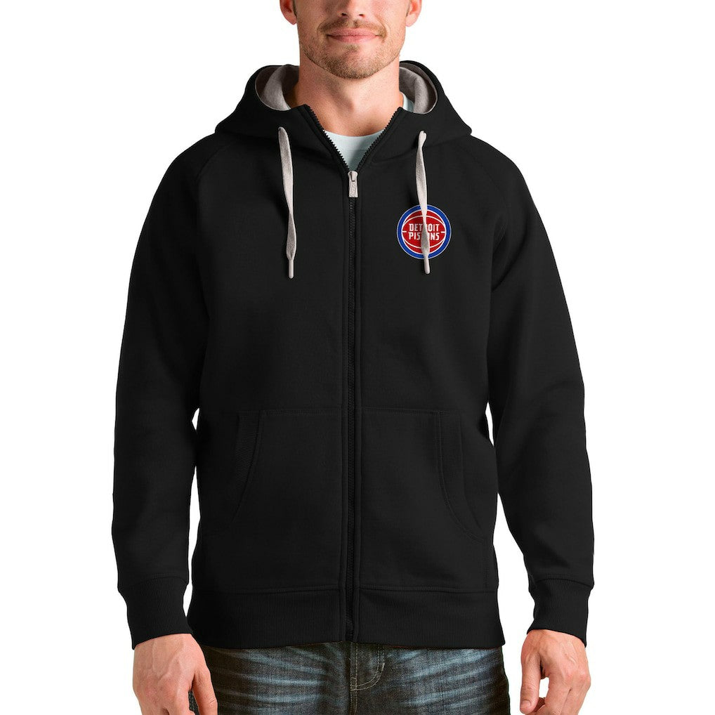 Detroit Pistons Antigua Logo Victory Full-Zip Hoodie sale