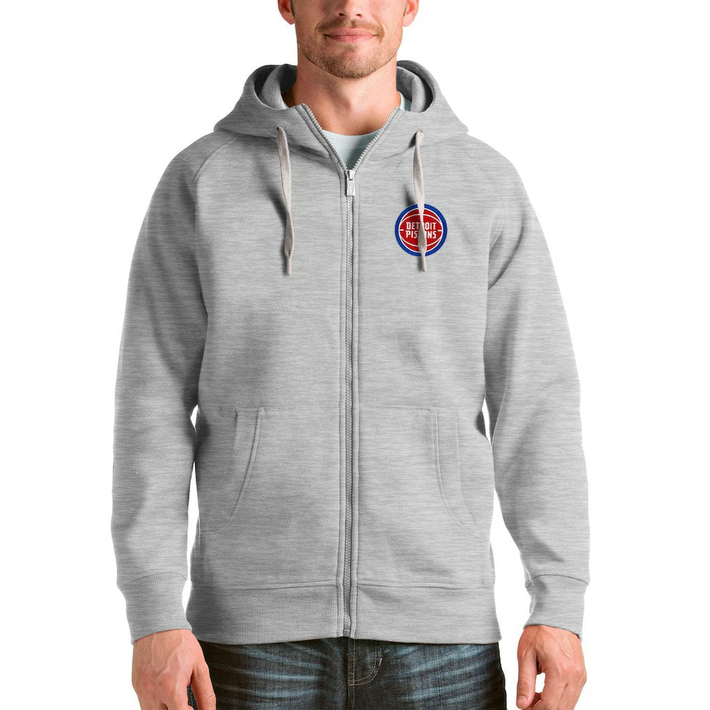 Detroit Pistons Antigua Logo Victory Full-Zip Hoodie sale