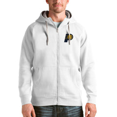 Indiana Pacers Antigua Logo Victory Full-Zip Hoodie