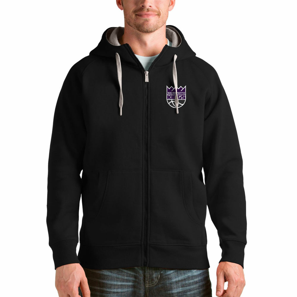 Sacramento Kings Antigua Logo Victory Full-Zip Hoodie