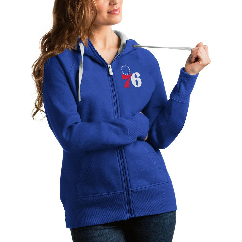 Philadelphia 76ers Antigua Women's Victory Full-Zip Hoodie