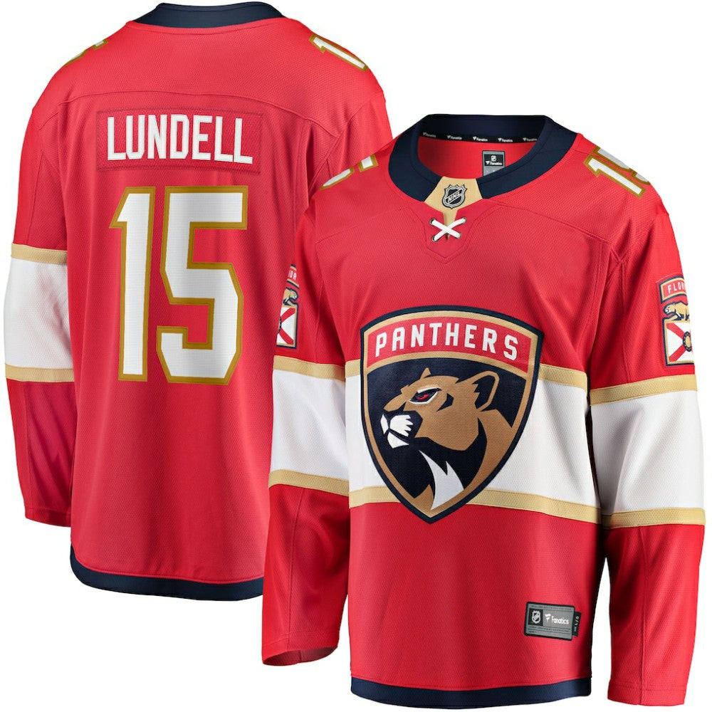 NHL Anton Lundell Florida Panthers Fanatics Home Breakaway Player Jersey