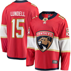 NHL Anton Lundell Florida Panthers Fanatics Home Breakaway Player Jersey
