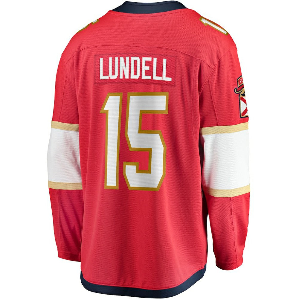 NHL Anton Lundell Florida Panthers Fanatics Home Breakaway Player Jersey