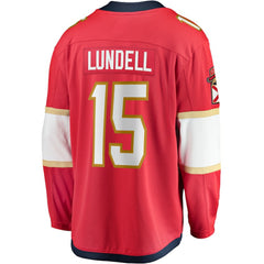 NHL Anton Lundell Florida Panthers Fanatics Home Breakaway Player Jersey