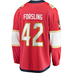NHL Gustav Forsling Florida Panthers Fanatics Home Breakaway Player Jersey