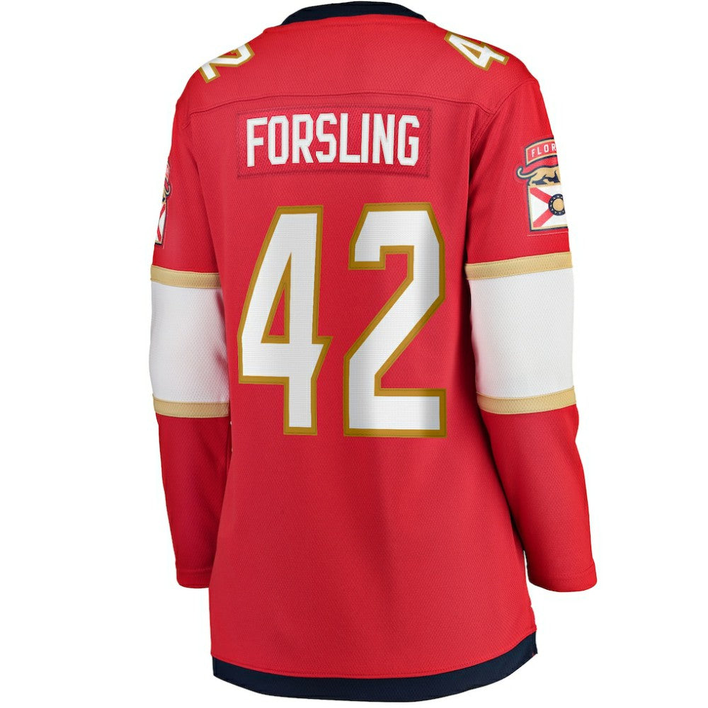 NHL Gustav Forsling Florida Panthers Fanatics Women's Home Breakaway Player Jersey