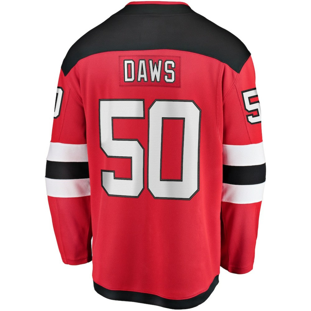 NHL Nico Daws New Jersey Devils Fanatics Home Breakaway Player Jersey