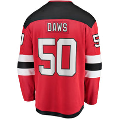 NHL Nico Daws New Jersey Devils Fanatics Home Breakaway Player Jersey