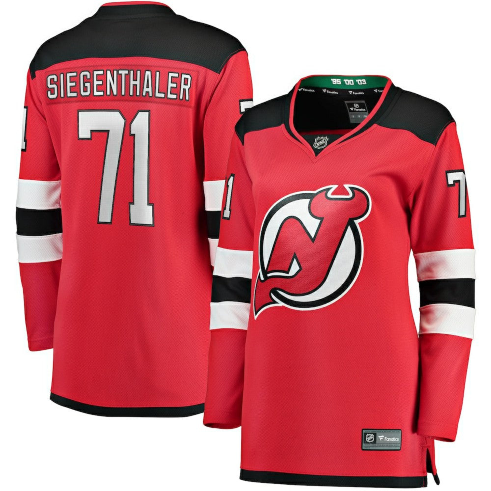 NHL Jonas Siegenthaler New Jersey Devils Fanatics Women's Home Breakaway Player Jersey