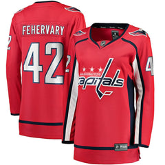 NHL Martin Fehervary Washington Capitals Fanatics Women's Home Breakaway Player Jersey