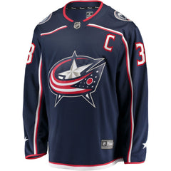 NHL Boone Jenner Columbus Blue Jackets Home Captain Patch Breakaway Player Jersey