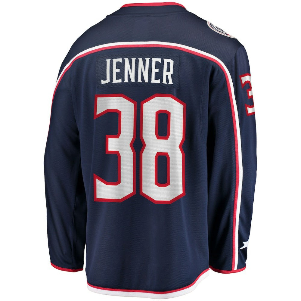 NHL Boone Jenner Columbus Blue Jackets Home Captain Patch Breakaway Player Jersey