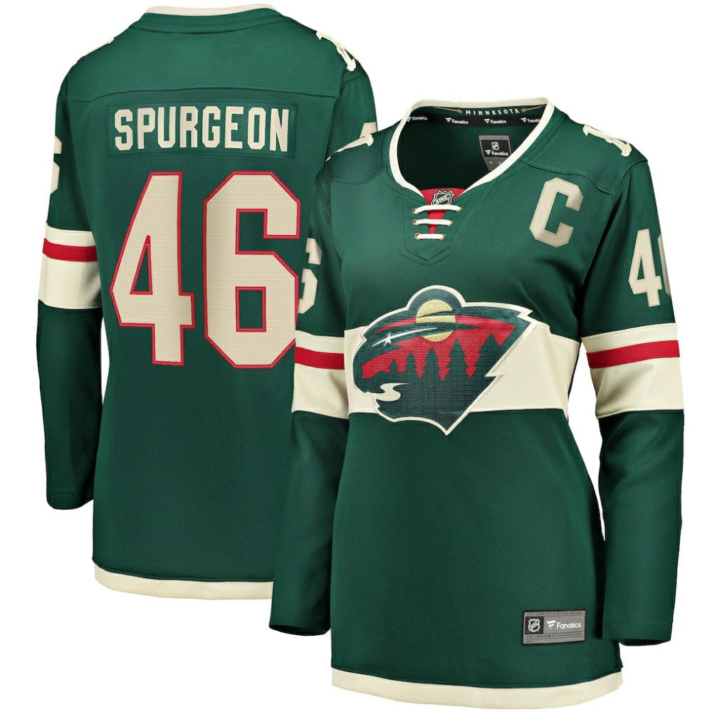 NHL Jared Spurgeon Minnesota Wild Women's Home Breakaway Player Jersey