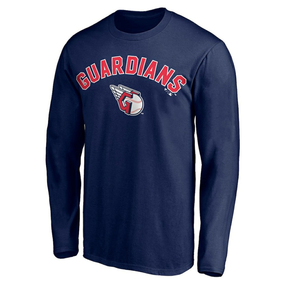 Navy Cleveland Guardians Personalized Winning Streak Long Sleeve T-Shirt