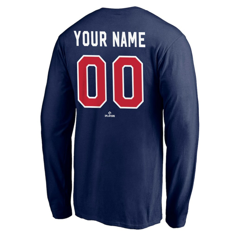 Navy Cleveland Guardians Personalized Winning Streak Long Sleeve T-Shirt