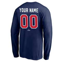 Navy Cleveland Guardians Personalized Winning Streak Long Sleeve T-Shirt