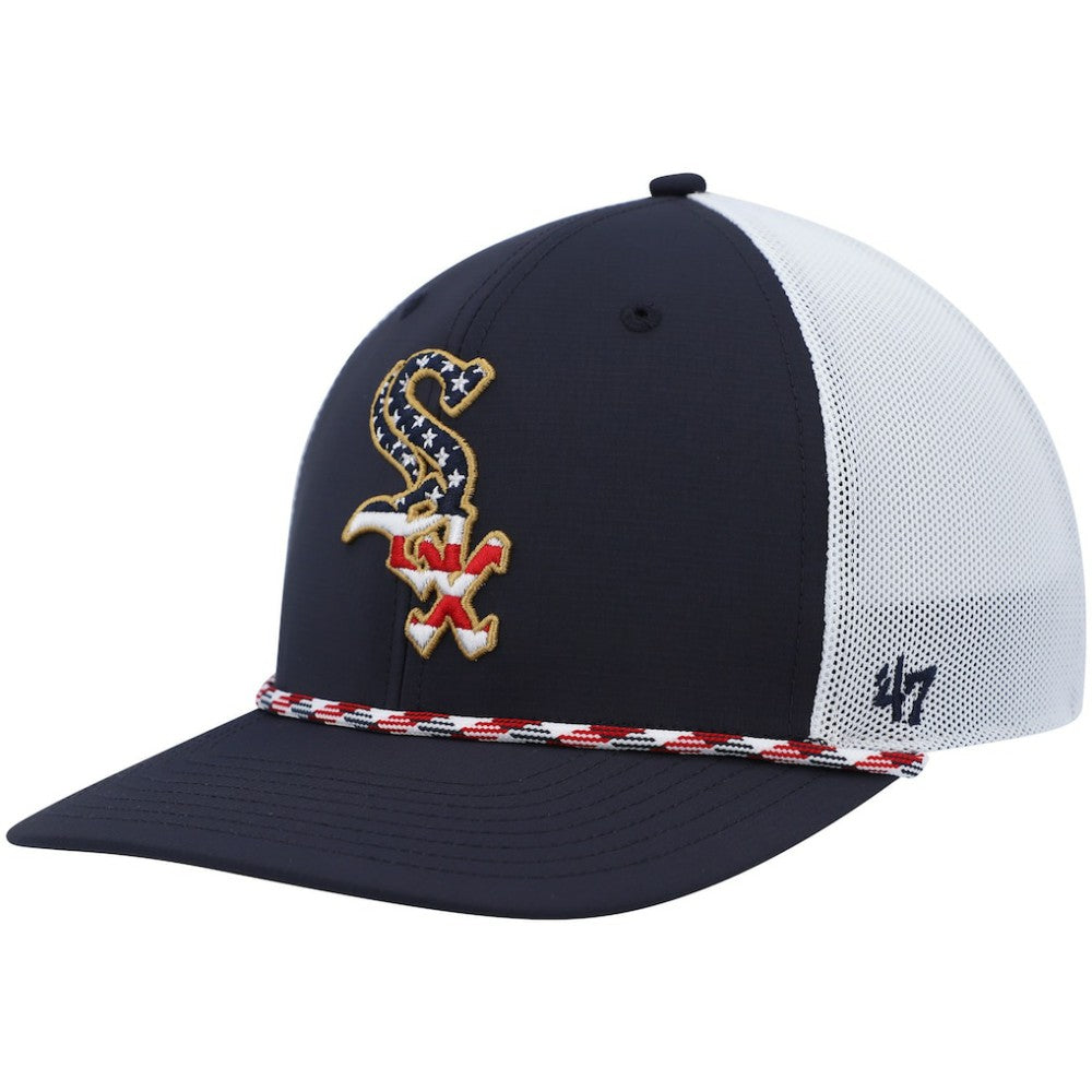Navy/White Chicago White Sox '47 Flag Fill Trucker Snapback Hat