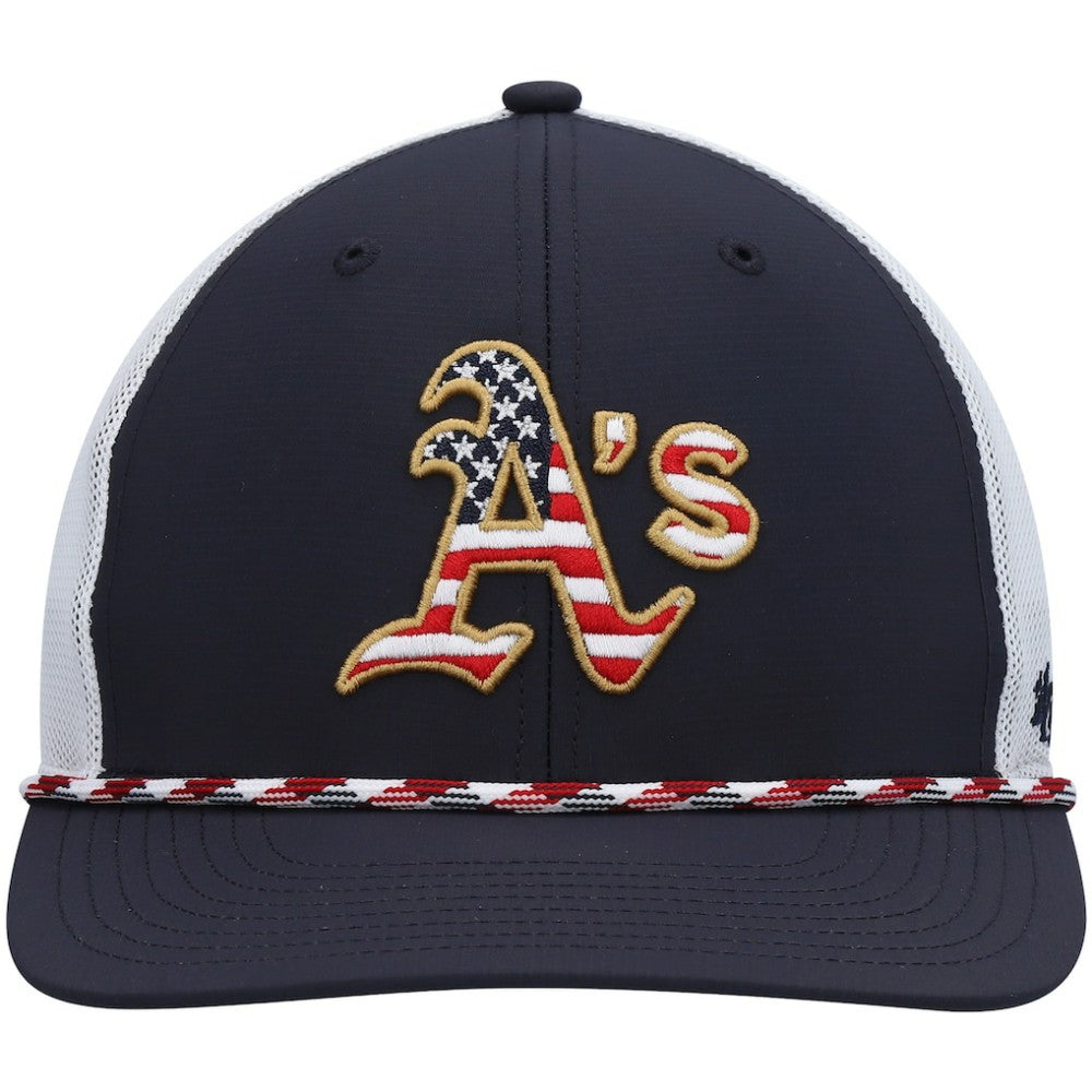 Navy/White Athletics '47 Flag Fill Trucker Snapback Hat