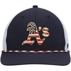 Navy/White Athletics '47 Flag Fill Trucker Snapback Hat