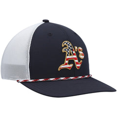 Navy/White Athletics '47 Flag Fill Trucker Snapback Hat