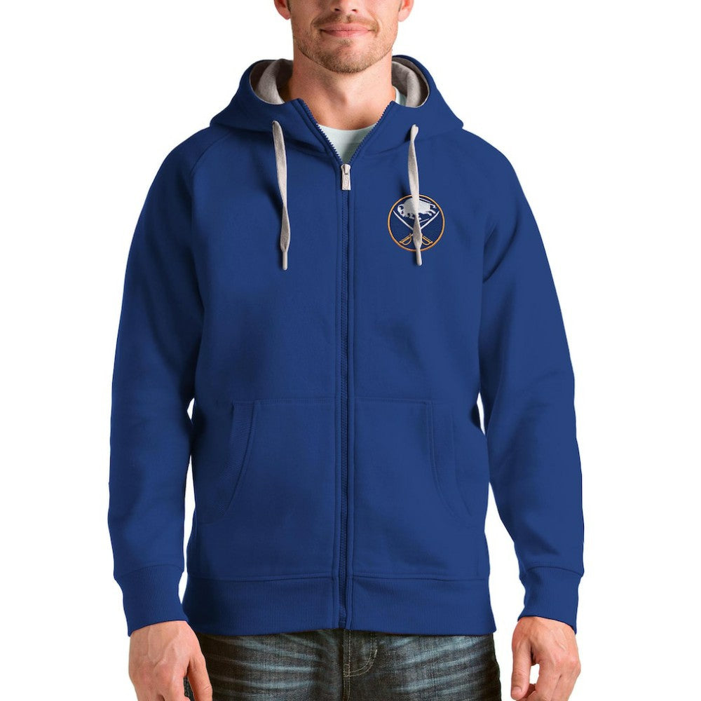NHL Buffalo Sabres Antigua Logo Victory Full-Zip Hoodie