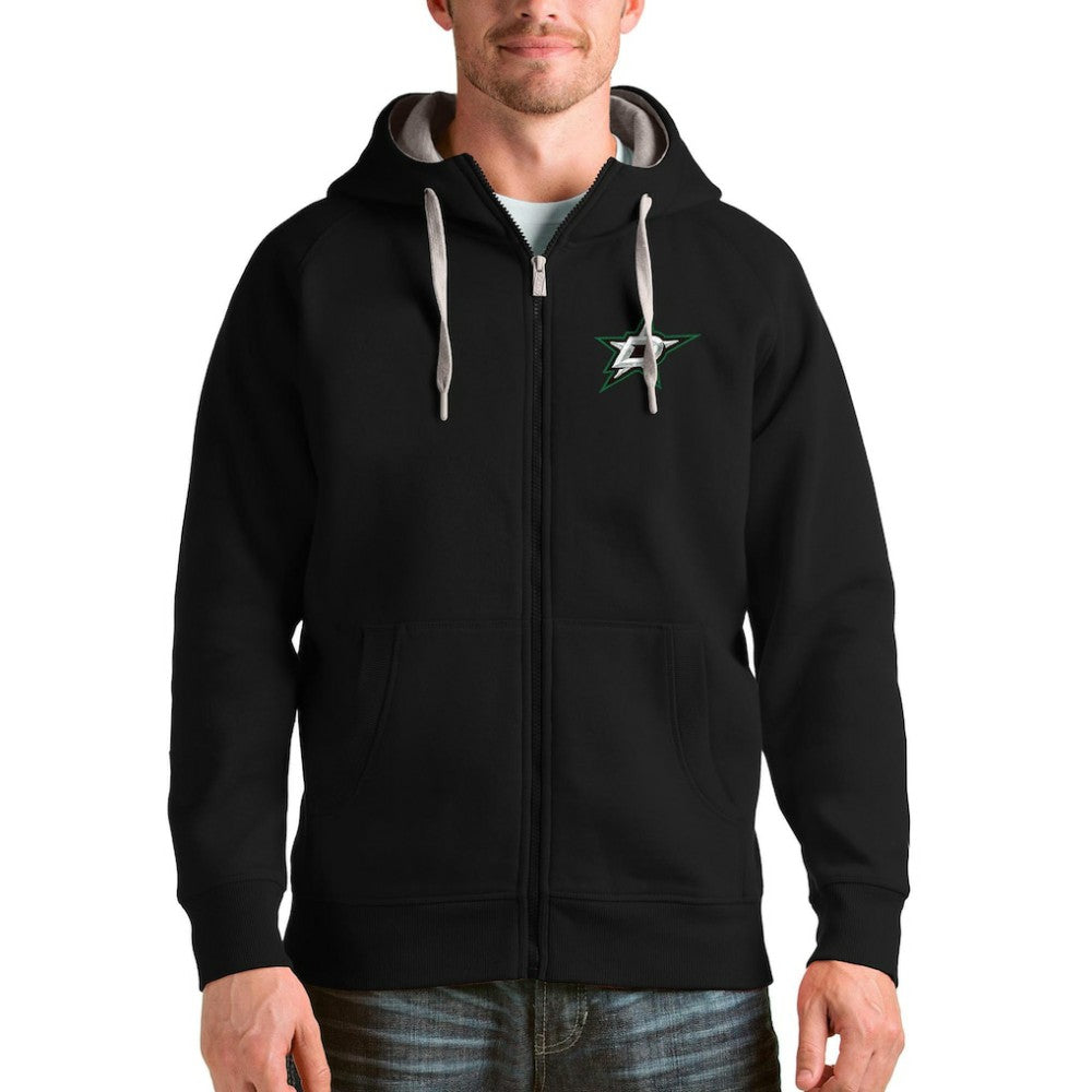 NHL Dallas Stars Antigua Logo Victory Full-Zip Hoodie