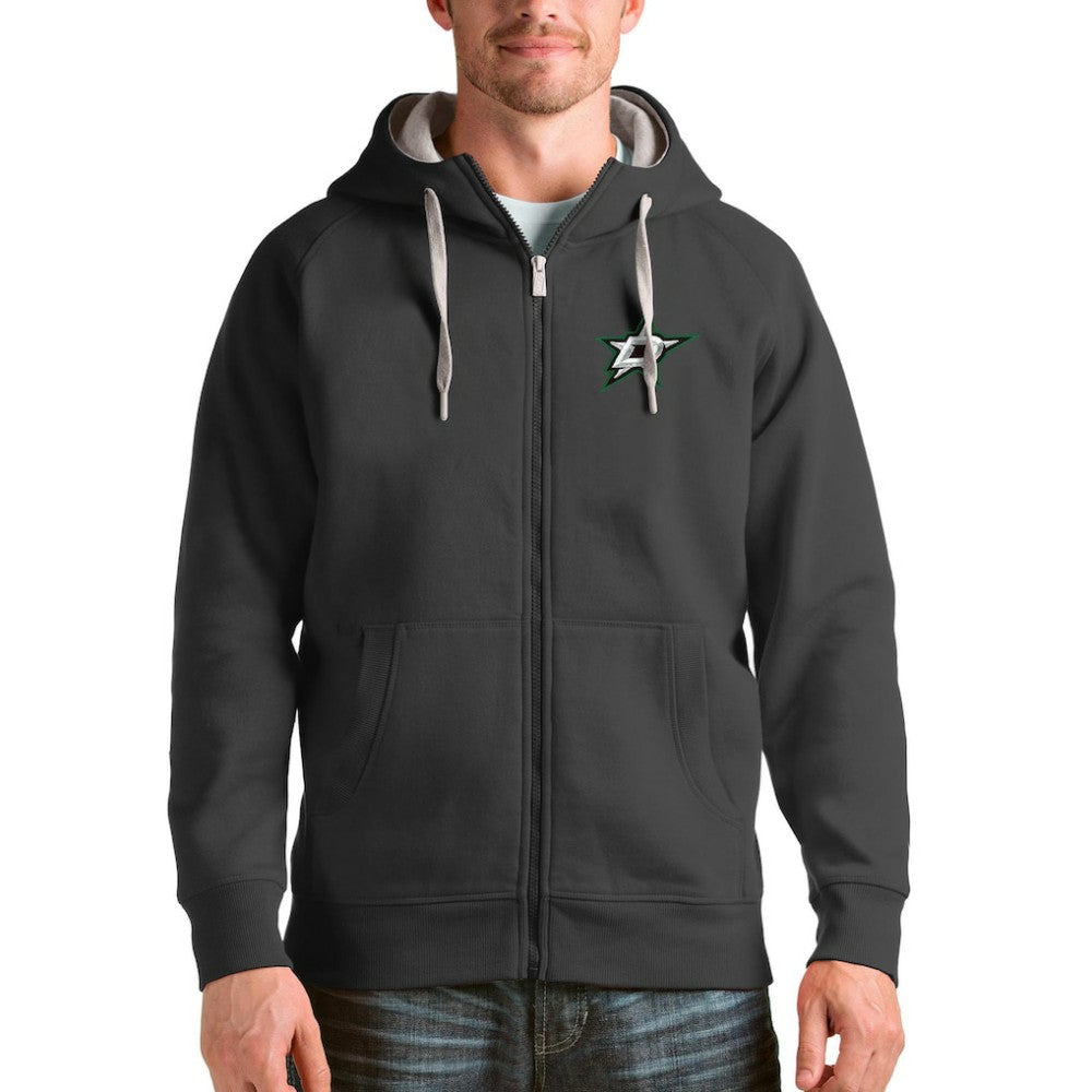 NHL Dallas Stars Antigua Logo Victory Full-Zip Hoodie