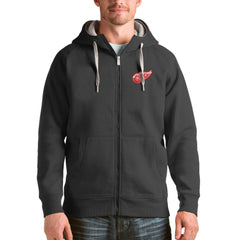 NHL Detroit Red Wings Antigua Logo Victory Full-Zip Hoodie