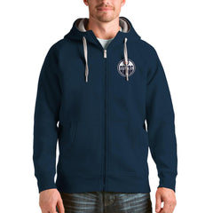 NHL Edmonton Oilers Antigua Logo Victory Full-Zip Hoodie
