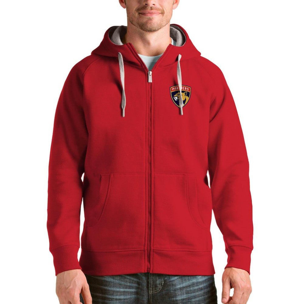 NHL Florida Panthers Antigua Logo Victory Full-Zip Hoodie