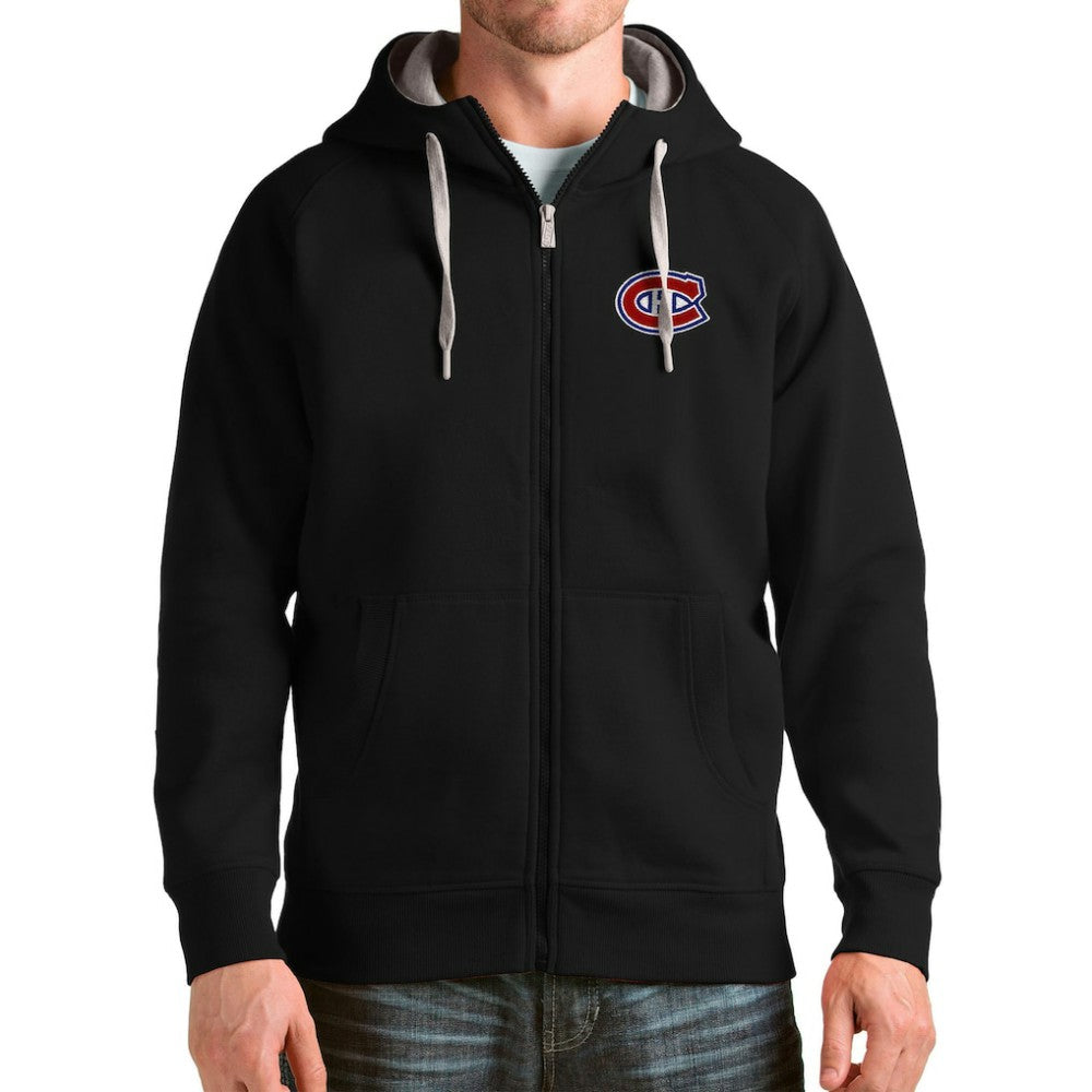 NHL Montreal Canadiens Antigua Logo Victory Full-Zip Hoodie