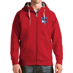 NHL New York Rangers Antigua Logo Victory Full-Zip Hoodie