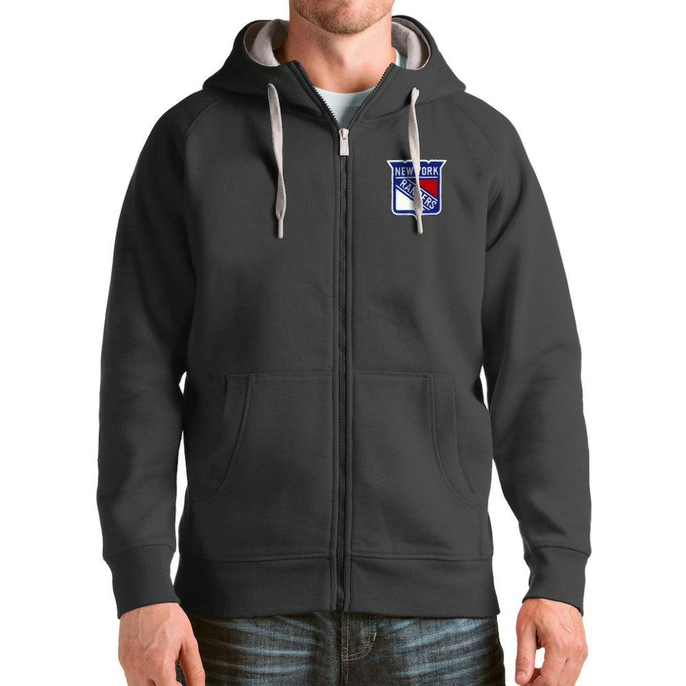 NHL New York Rangers Antigua Logo Victory Full-Zip Hoodie