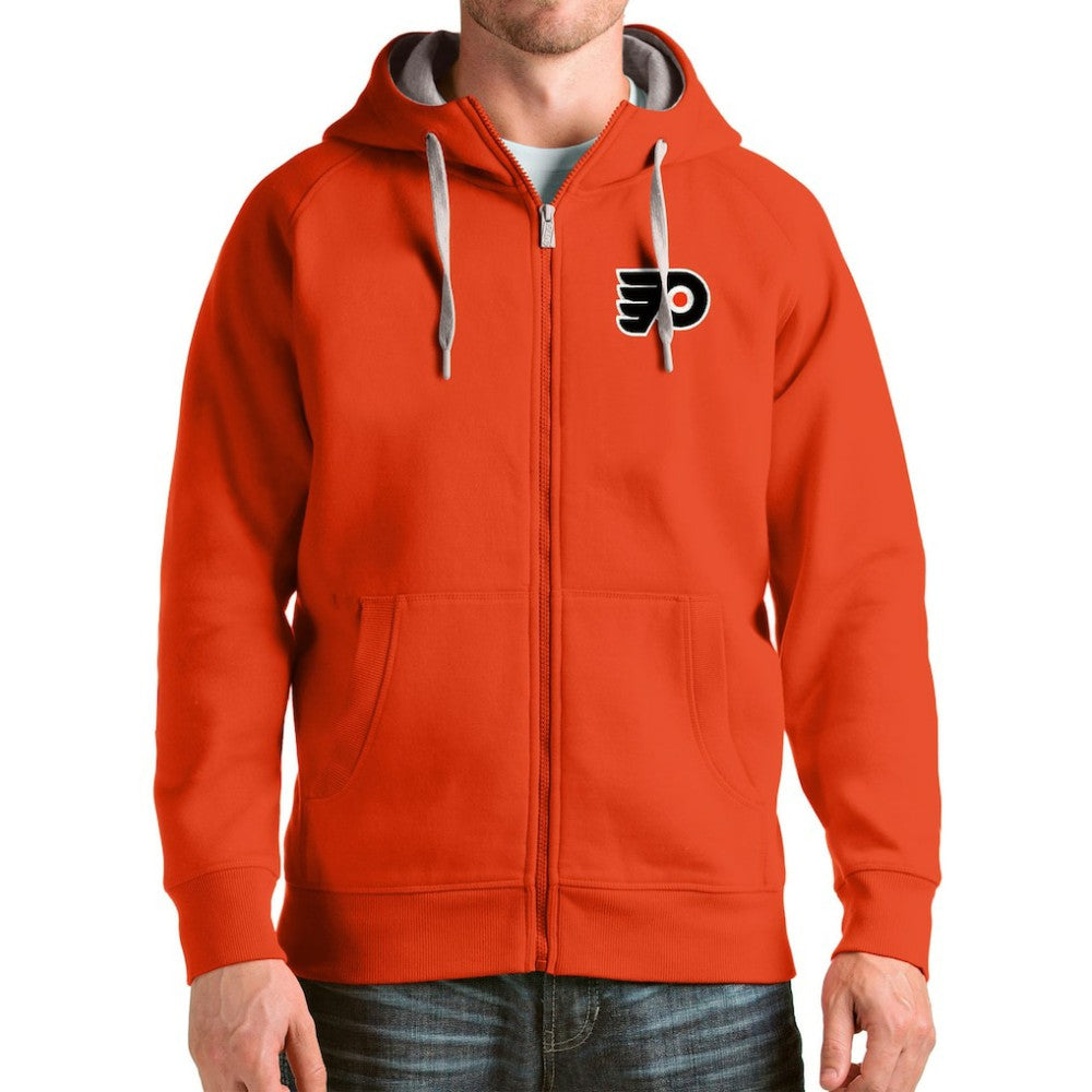 NHL Philadelphia Flyers Antigua Logo Victory Full-Zip Hoodie