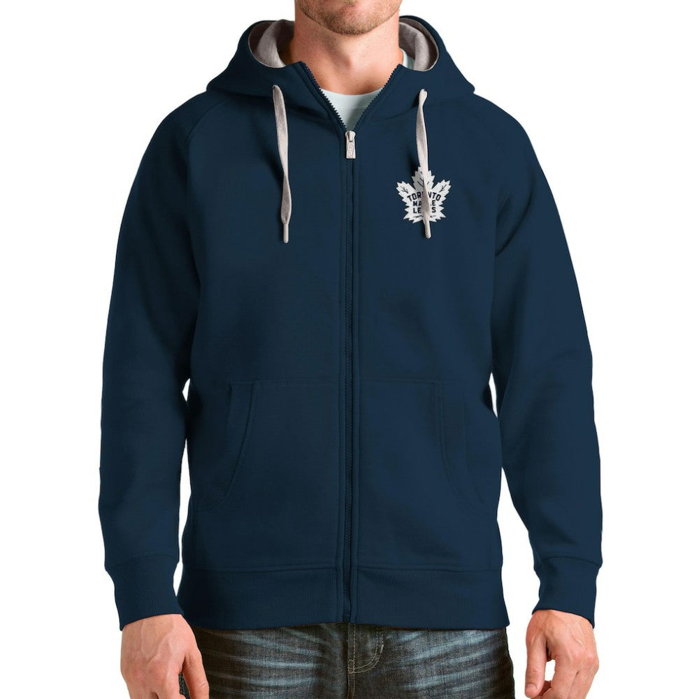 NHL Toronto Maple Leafs Antigua Logo Victory Full-Zip Hoodie
