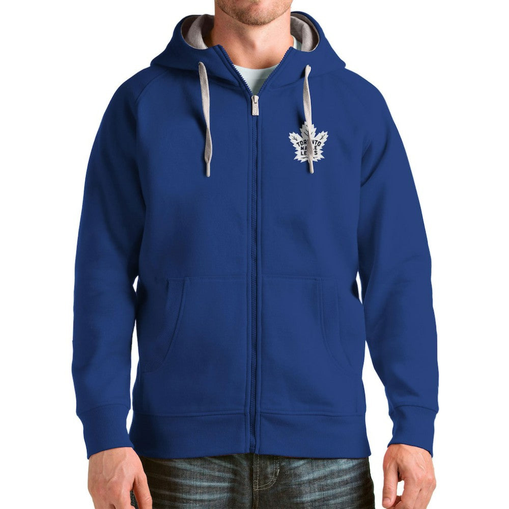 NHL Toronto Maple Leafs Antigua Logo Victory Full-Zip Hoodie
