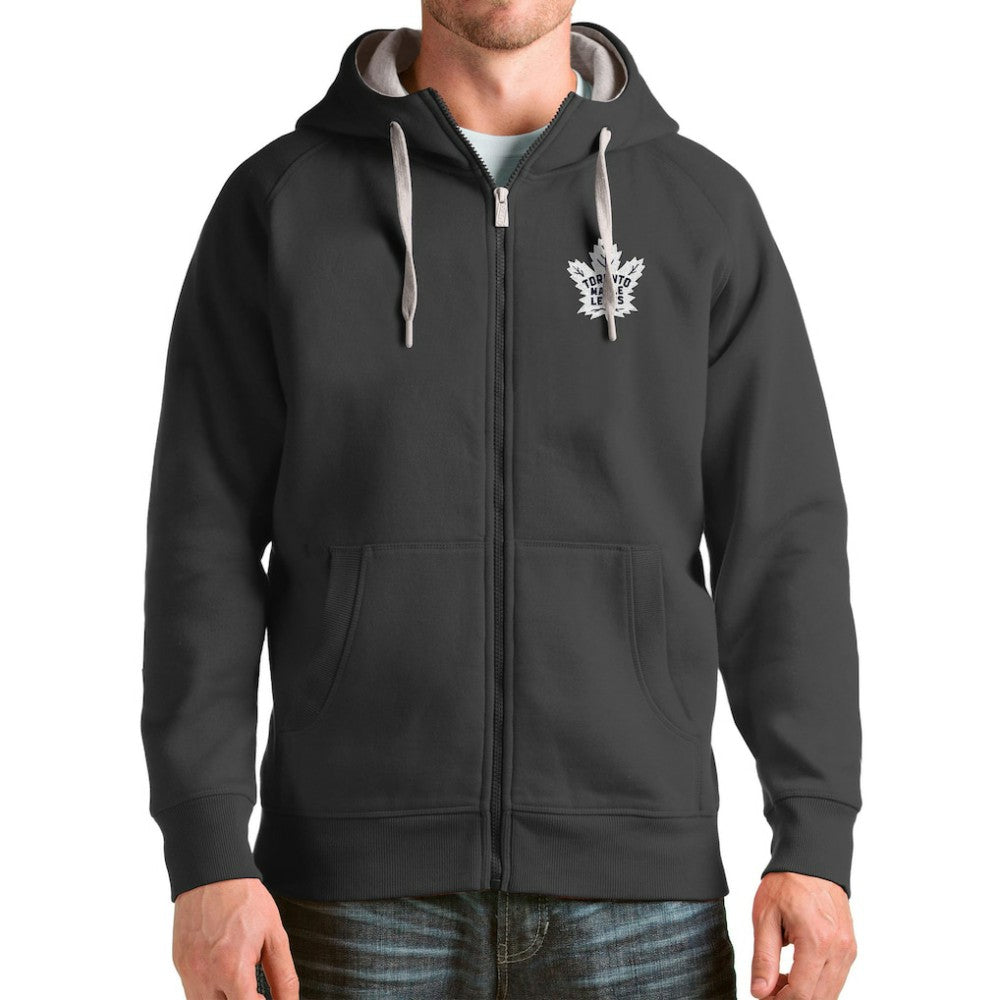 NHL Toronto Maple Leafs Antigua Logo Victory Full-Zip Hoodie