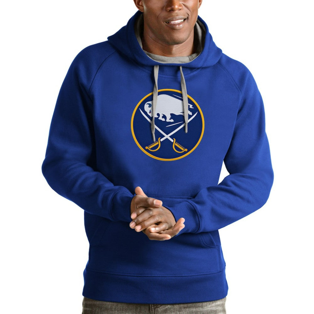 NHL Buffalo Sabres Antigua Logo Victory Pullover Hoodie