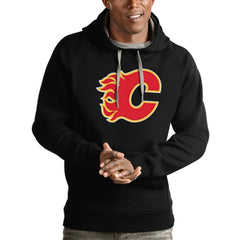 NHL Calgary Flames Antigua Logo Victory Pullover Hoodie