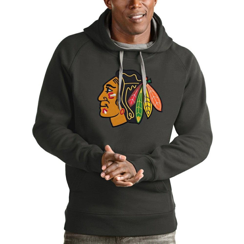 NHL Chicago Blackhawks Antigua Logo Victory Pullover Hoodie
