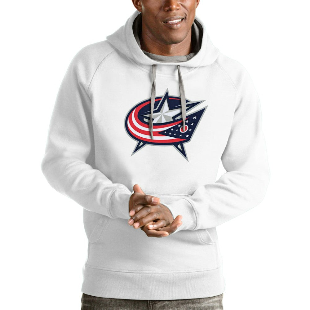 NHL Columbus Blue Jackets Antigua Logo Victory Pullover Hoodie