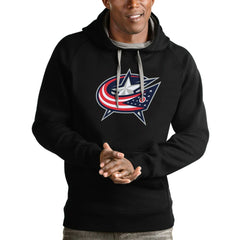 NHL Columbus Blue Jackets Antigua Logo Victory Pullover Hoodie