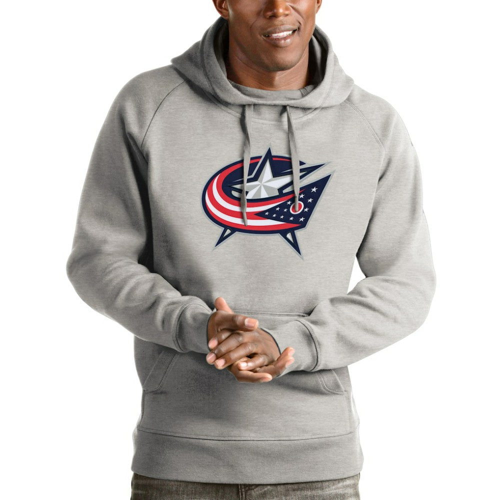 NHL Columbus Blue Jackets Antigua Logo Victory Pullover Hoodie