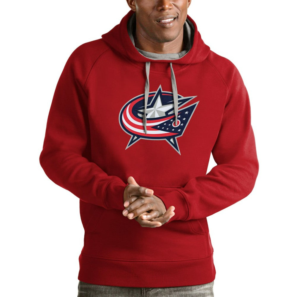 NHL Columbus Blue Jackets Antigua Logo Victory Pullover Hoodie