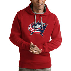 NHL Columbus Blue Jackets Antigua Logo Victory Pullover Hoodie